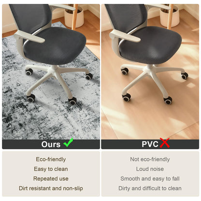 Homcomodar Office Chair Mats for Hardwood Floor 90x120cm Computer Chair Mat for Home and Office Floor Mat for Office Chair Non Slip Rubber Mats