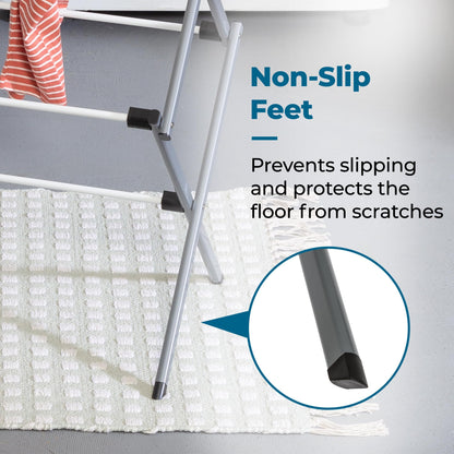 Honey-Can-Do Collapsible Clothes Drying Rack, Alloy Steel, White/Grey