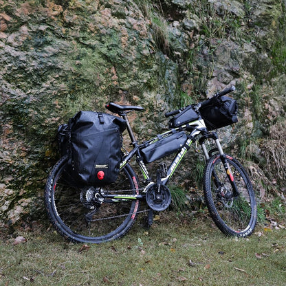 Rhinowalk Bike Bag Waterproof Bike Pannier for Biycle Cargo Rack 25-27L Postman Saddle Bag Shoulder Bag Laptop Pannier Rack Bicycle Bag Professional