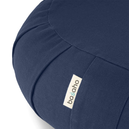 basaho CRESCENT Zafu Meditation Cushion | Organic Cotton | Buckwheat Hulls | Removable Washable Cover (Leaf)