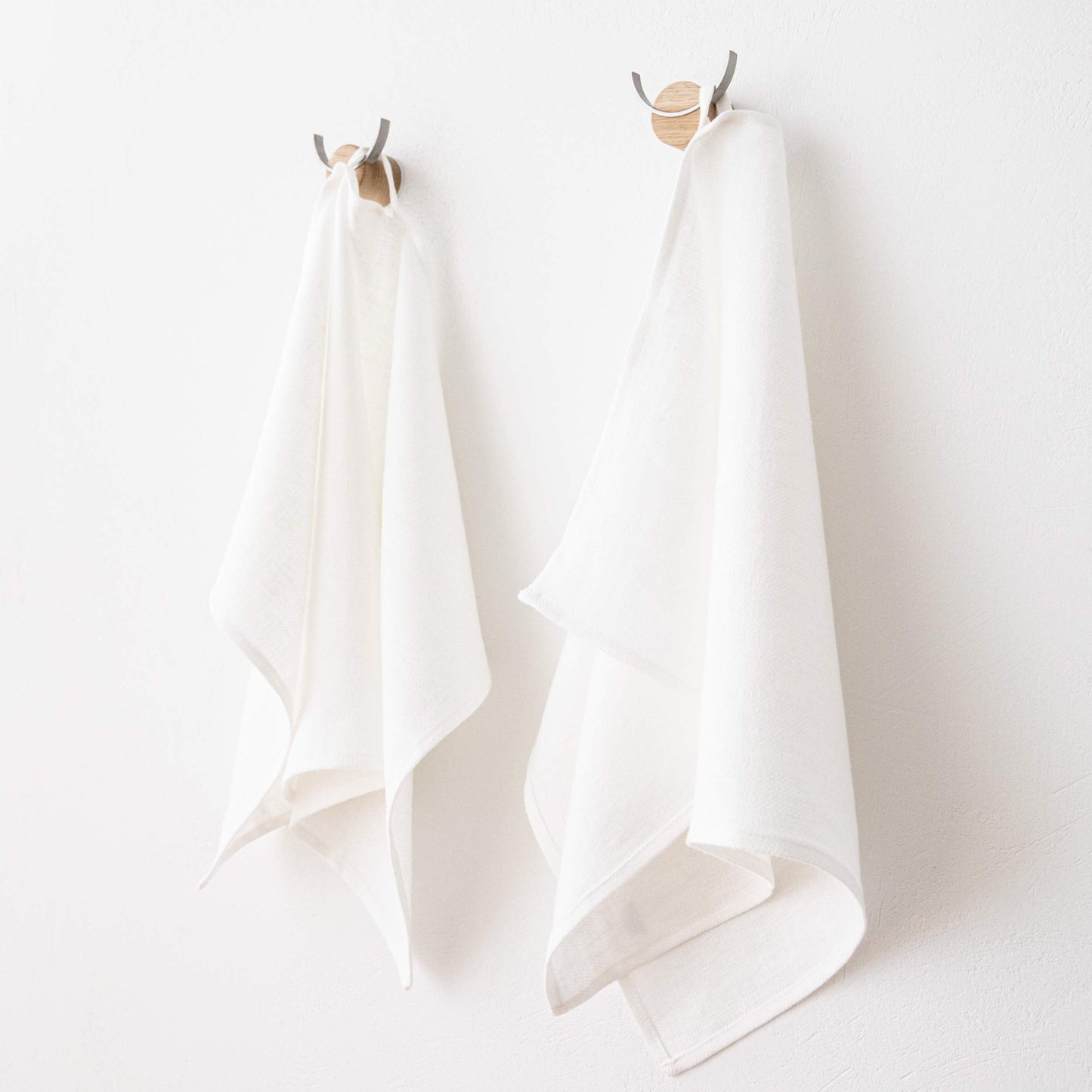 LinenMe 33 x 50 cm Linen Lara Guest Towels, Set of 2, White