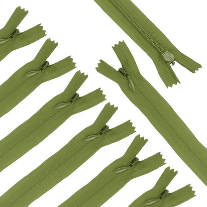 sourcing map 10Pcs 30cm/12-Inch Nylon Coil Zippers, #3 Closed End Separating Jacket Zippers Bulk Frame Replacement for Tailor Sewing Bag Craft