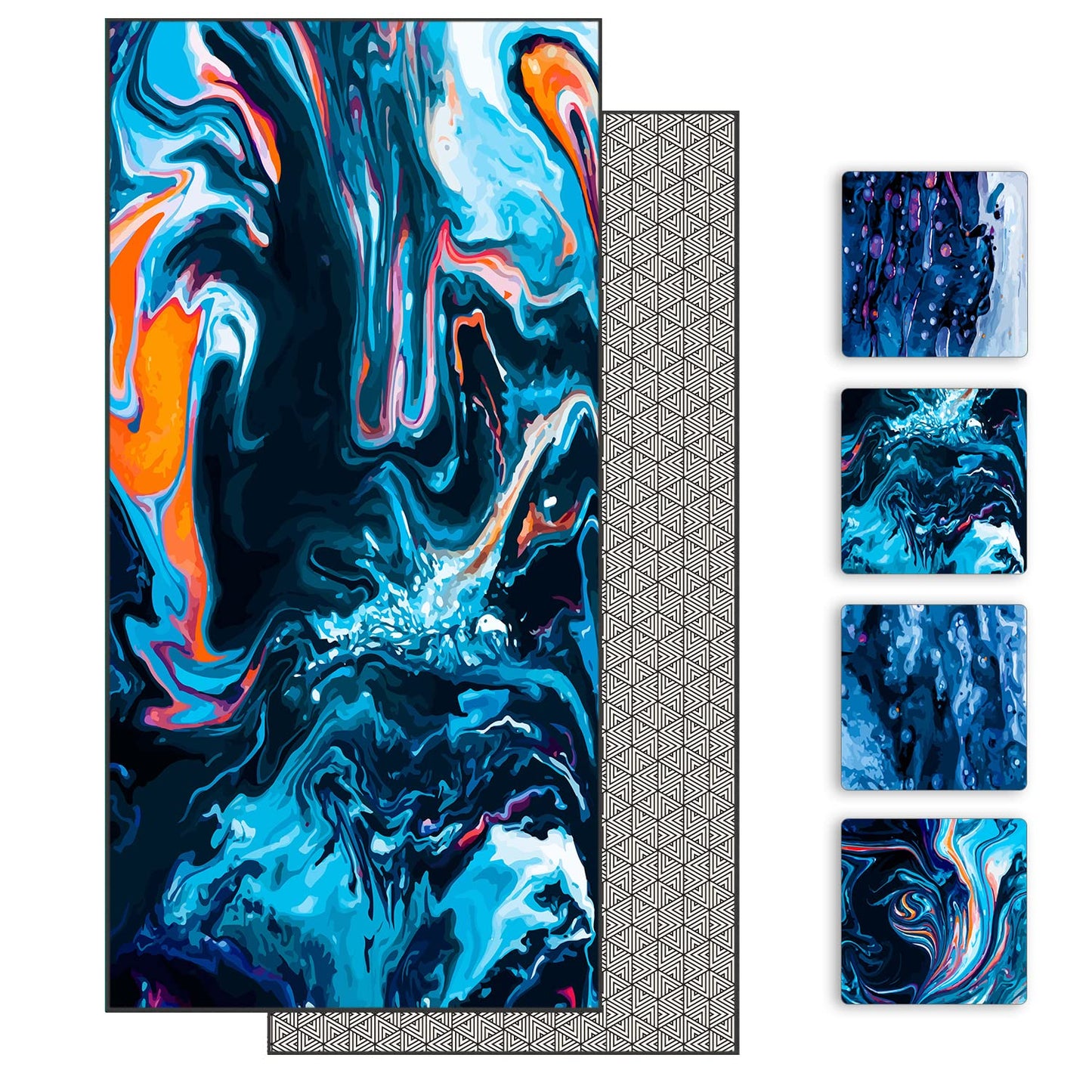 DARCHEN Microfiber Beach Towels Oversize Quick Dry Towel[1 or 4 Pack] Travel Swimming (A [1 Pack] - Sunrice on Beach, X-Large - 180 x 90 CM)