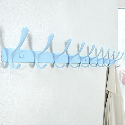 SKOLOO Coat Rack Wall Mounted - 10 Hooks, Pack of 2, Heavy Duty, Stainless Steel, Metal Wall Coat Hanger, Sturdy Wall Hooks for Hanging Coat, Jacket