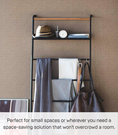 Yamazaki Tower Ladder Hanger Wide with Rack BK