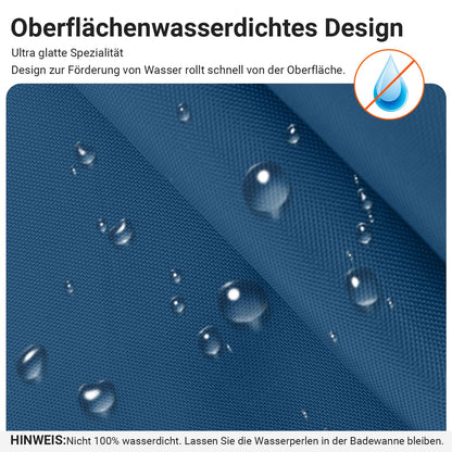 Lerores Shower Curtain, 180 x 200 cm, Dark Blue, Weighted Hem, Anti-Mould Textile, Water-Repellent