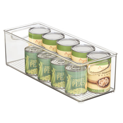 InterDesign iDesign Recycled Plastic Stackable Storage Bin with Handles – Clear