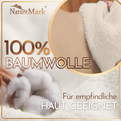 NatureMark Pack of 2 Sauna Towels Premium Quality 80 x 200 cm Sauna Towel Sauna Towel 100% Cotton Colour: Natural/Cream