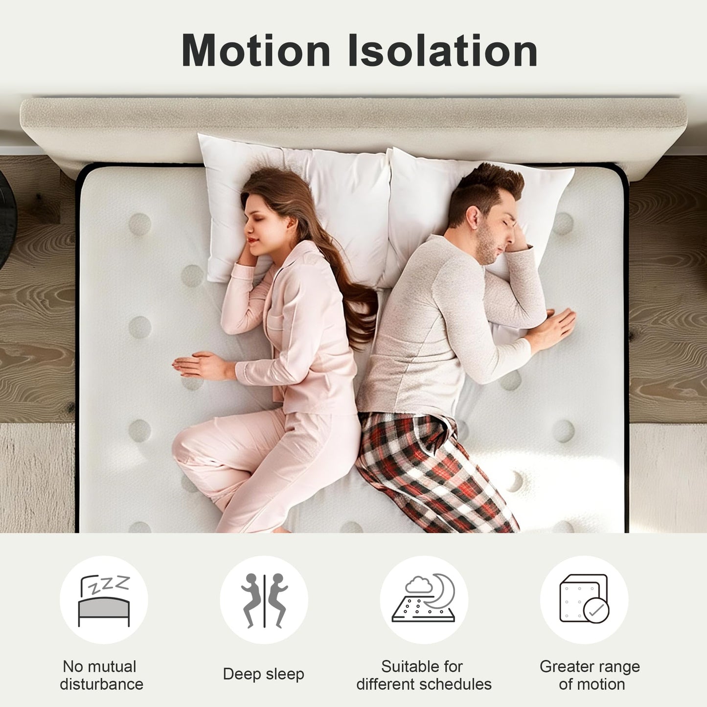Twirest King Mattress,Hybrid Mattress 150x200x22cm Pocket Sprung Mattress