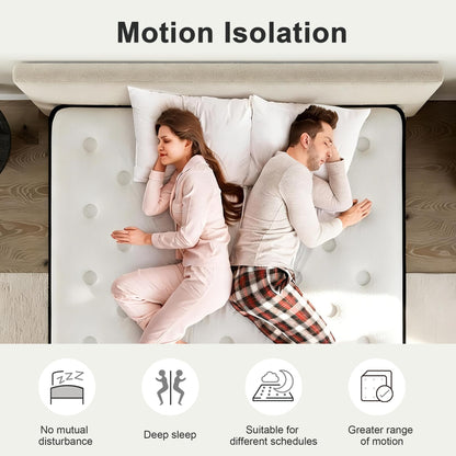Twirest King Mattress,Hybrid Mattress 150x200x22cm Pocket Sprung Mattress