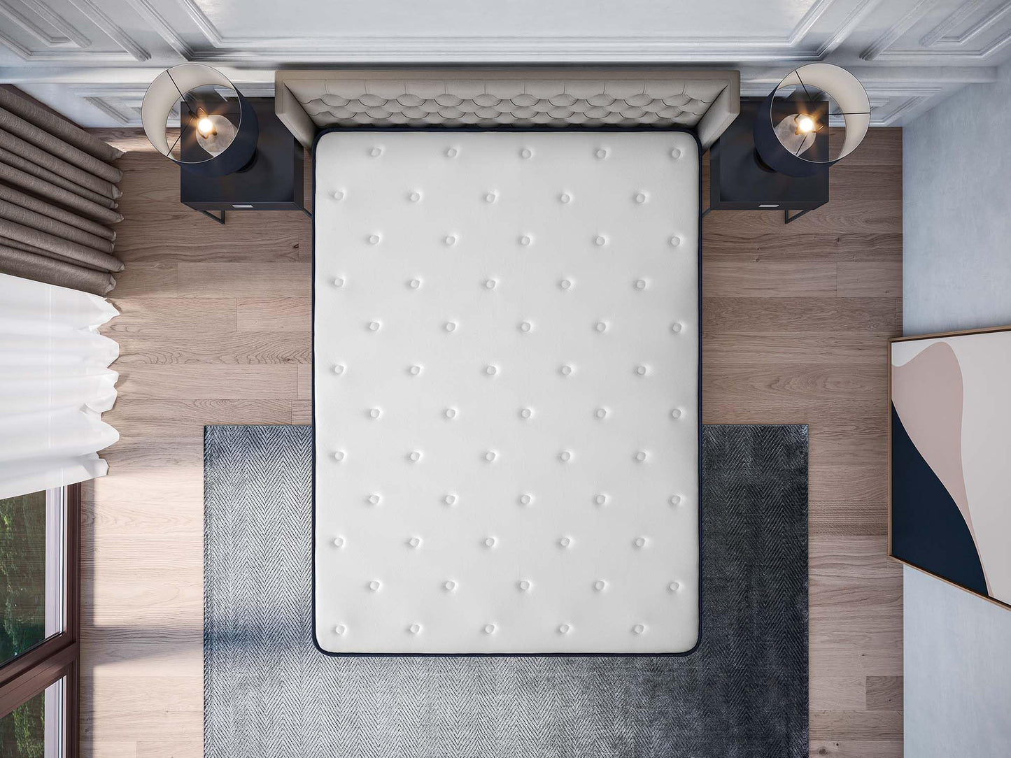 COSMOS 4ft Small Double Mattress Memory Foam 8.5 Inch Deep Firm Mattress (120x190cm) Back Support Fire Retardant Skin Soft, Upsilon