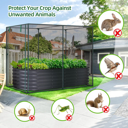 Fruit Cage Plant Cages for Garden: Ohuhu 2x1.2x1.6 m Large Plants Protection Tent Cage with Zippered Door for Vegetable Flower Fruit, Greenhouse with