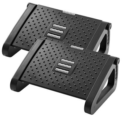 HEETA Foot Rest, Adjustable Height Under Desk Foot Rest Ergonomic Foot Stool with Massager Function for Offie and Home, Easy to Assemble, Pressure