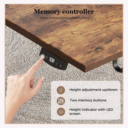 Klicelor Height Adjustable Electric Desk, 2 Memory Buttons, 140x80cm