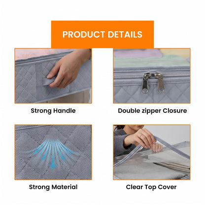 95L Under Bed Storage Boxes with Lids Pack of 4 Large Clothes Storage Bags