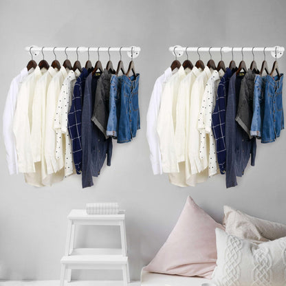 WEBI Wall Mounted Clothes Rail,Clothing Rack Wall Mount,81cm Industrial Pipe Clothes Rack for Hanging Clothes,Heavy Duty Garment Rack Bar Retail