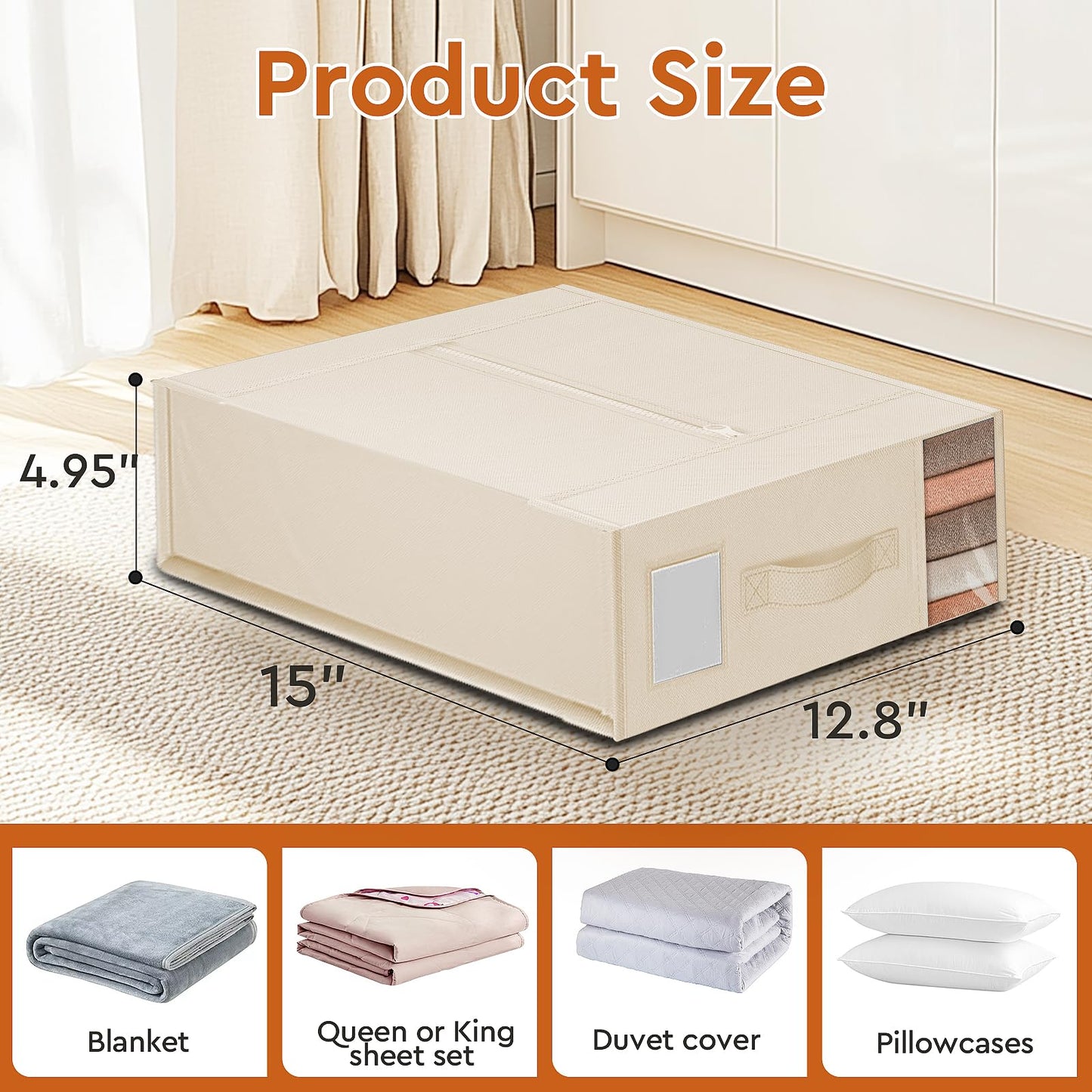 StorageTastic Bed Sheet Closet Organizers and Storage Under Bed Storage