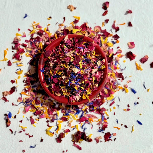 Edible ?Over The Rainbow? Natural Dried Flower Petal Mix - 1kg - Certified Food Grade (336)