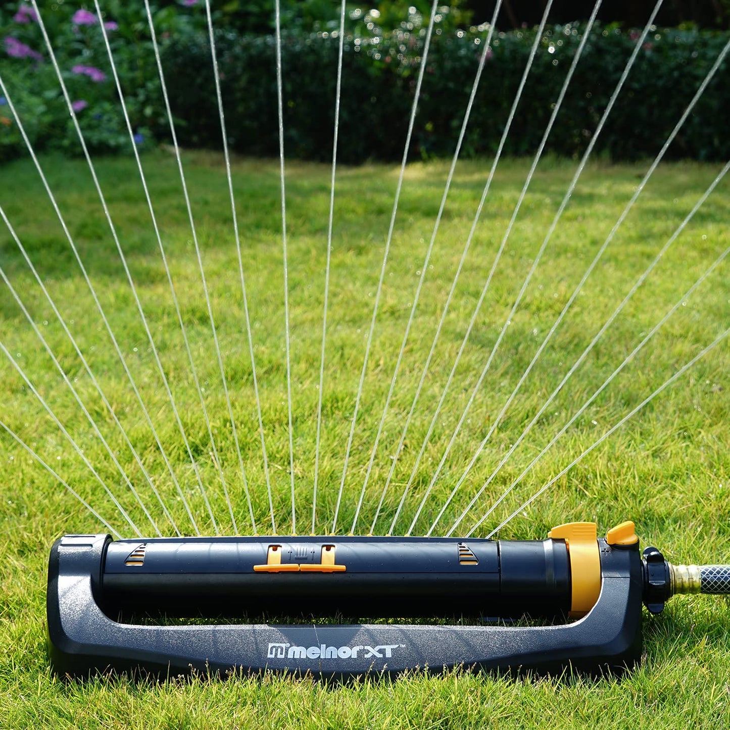 Melnor XT Turbo Oscillating Sprinkler, Black, Up to 4500 Sq. Ft. Coverage, Plastic, Oscillating Style