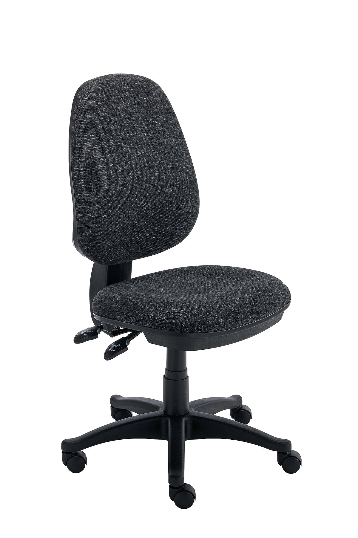 Office Hippo Desk Chair Without Arms, With Adjustable Curved Back, Executive Swivel, Desk Chair, Suitable For Home Office, Charcoal