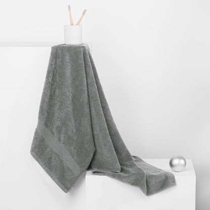 DecoKing Hand Towel 50 x 100 cm Cotton Quality 525 g/m² Silver Steel Grey Absorbent Marina