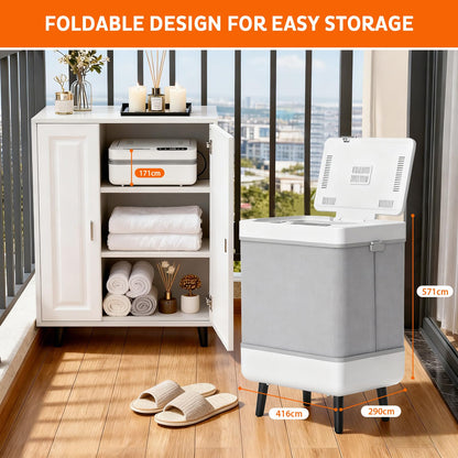 JAOGAUS Towel Warmer, Foldable Towel Heater Cabinet with LED Display