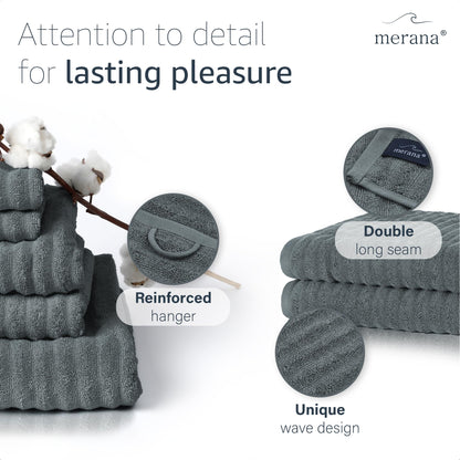 Merana OSLO towel set | quick-drying, soft & lint-free | terry luxury quality | 100% cotton terrycloth | OEKO-TEX | 590 GSM
