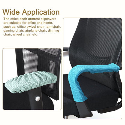 sourcing map 2pcs Office Chair Arm Covers, Office Chair Armrest Covers Stretchable Computer Chair Arm Covers Protectors for Office Gaming Chair, White