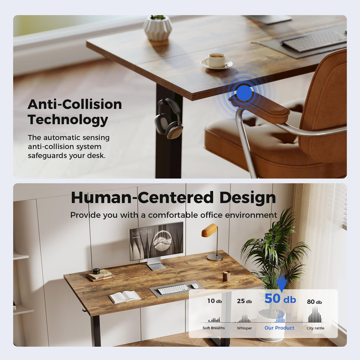 Agilestic Electric Standing Desk, 2 Memory Buttons, 140x60cm