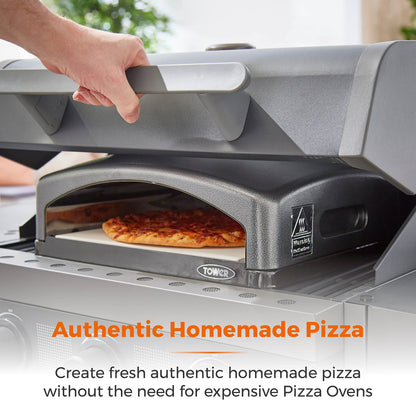 Tower T978517 Pizzazz Pizza Oven with Paddle and Carry Bag, Suitable for 10" Pizzas Black
