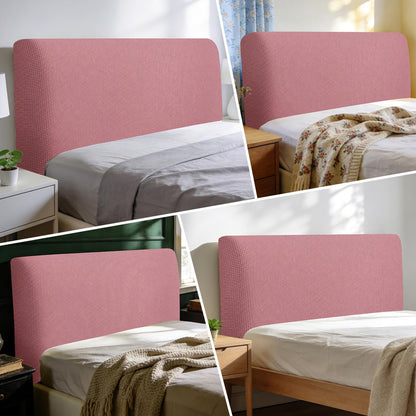 Niuoppy Bed Headboard Cover Fully Wrapped, Stretch Head Board Covers for Single Bed, Beds Headboard Protector Dustproof and Cat Scratch-proof
