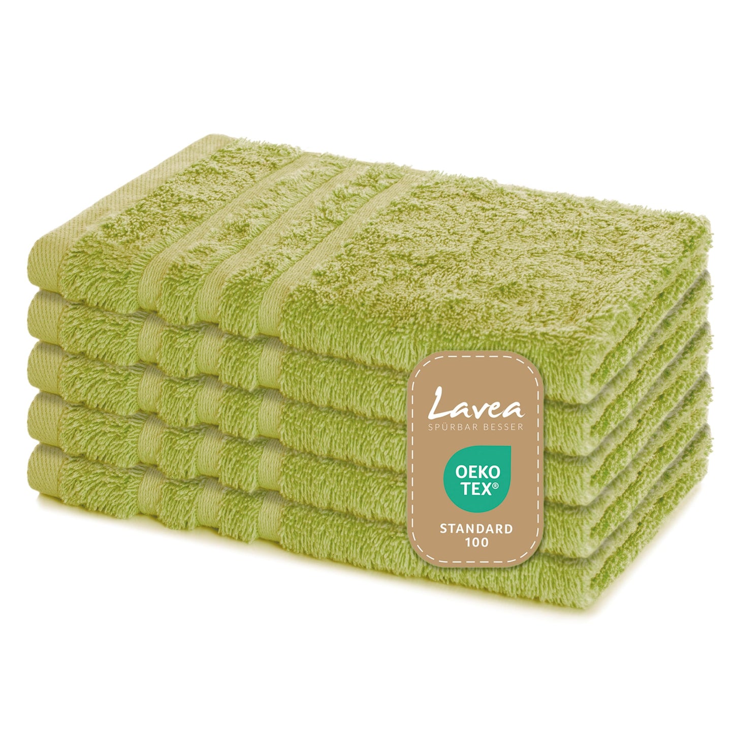 Lavea 5-Piece Guest Towel Set, Guest Towels 30 x 50 cm, Terry Cloth Towel Made from 100% Cotton, Towel Set, Soft and Absorbent, Elena Series