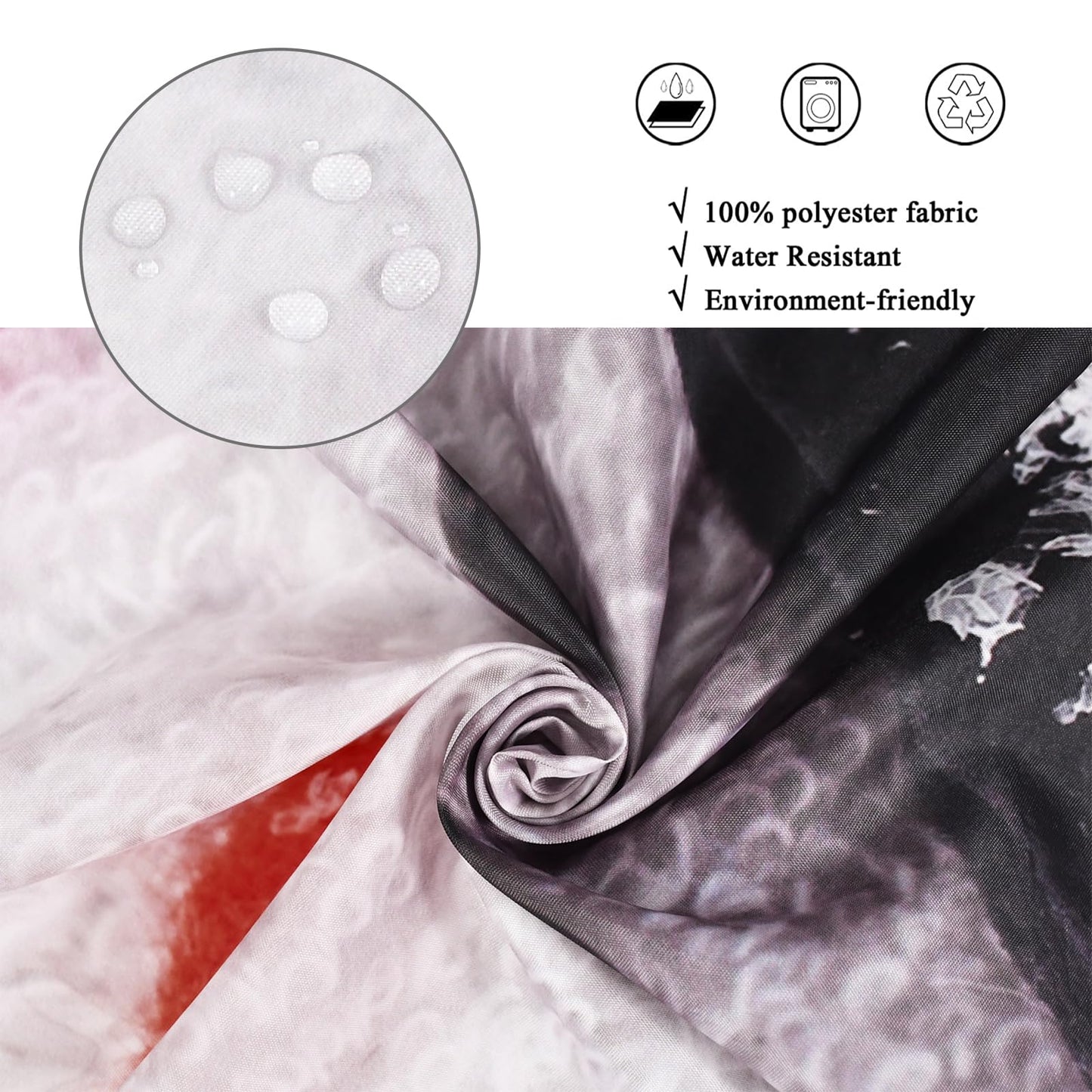 GCIREC Christmas Snowman Shower Curtain, Red Funny Christmas Snowman White Snowflake New Year Winter Bathroom Curtain Home Xmas Decor Waterproof