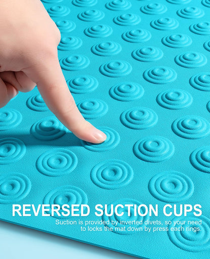 Yolife No Suction Cup Bath Mat: 40x100CM Extra Long Bathmat│Perfect for Refinished Bathtub Mat│Made of Nature Rubber│a Blessing for the Elderly and