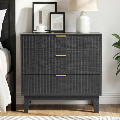 Skokliz Chest of Drawers with 3 Drawers, Storage Organizer, Wide Chest of Drawers for Closet