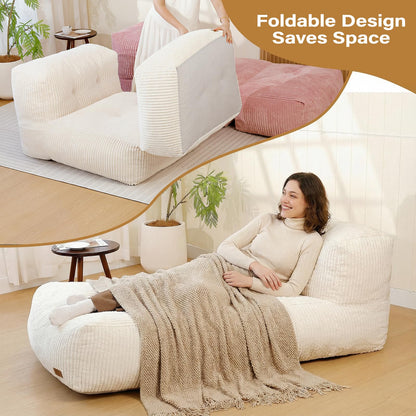 UODERS Big Bean Bag Chair for Adults, 170"x80" Lounger Large Bean Bag Sofa, Memory Foam Filled Beanbag Chair for Living Room, Bedroom, Balcony