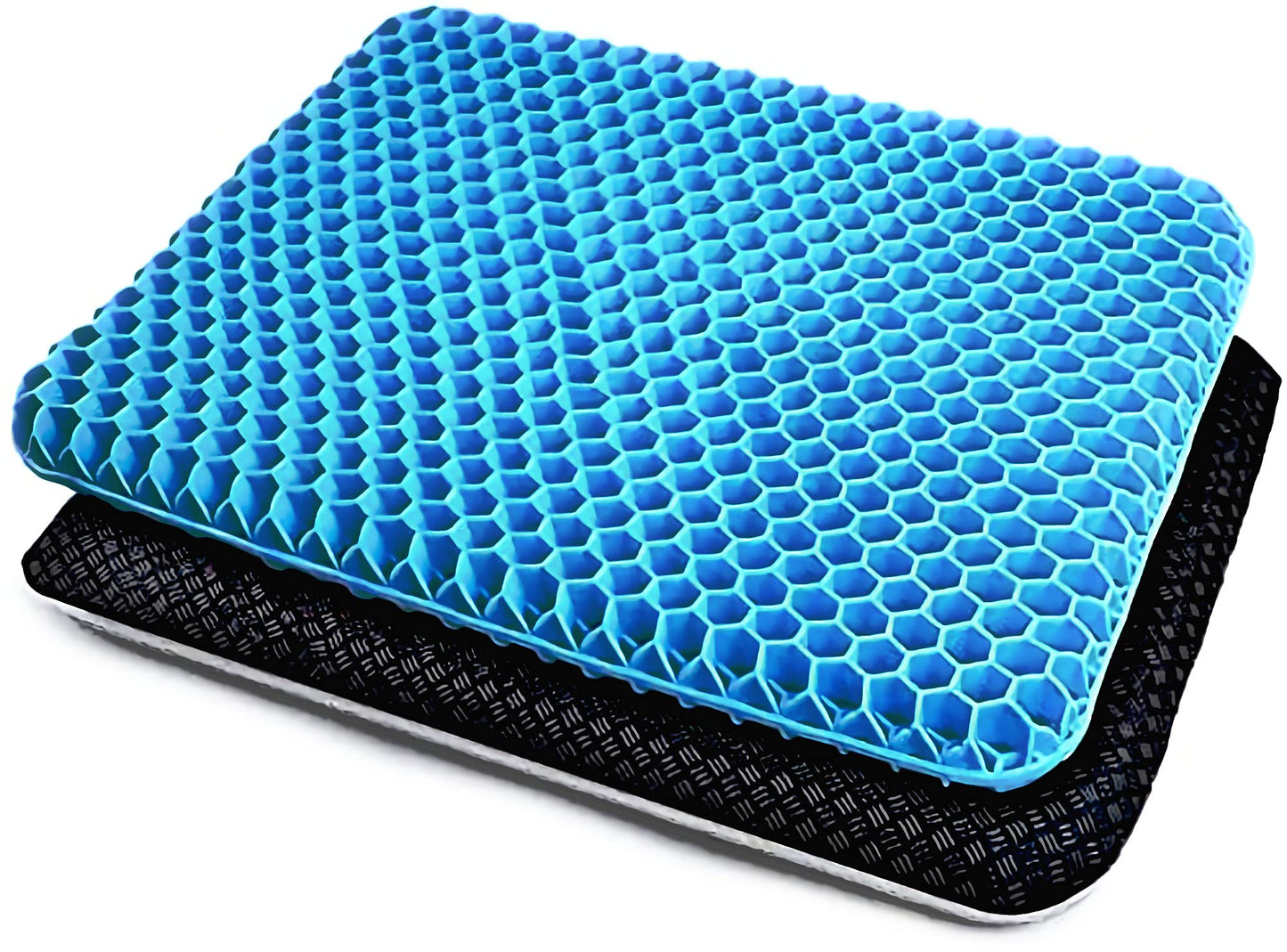 Gel Seat Cushion Double thickness Honeycomb design, Orthopaedic Cushion for Sciatica Tailbone Coccyx pain relief and Support