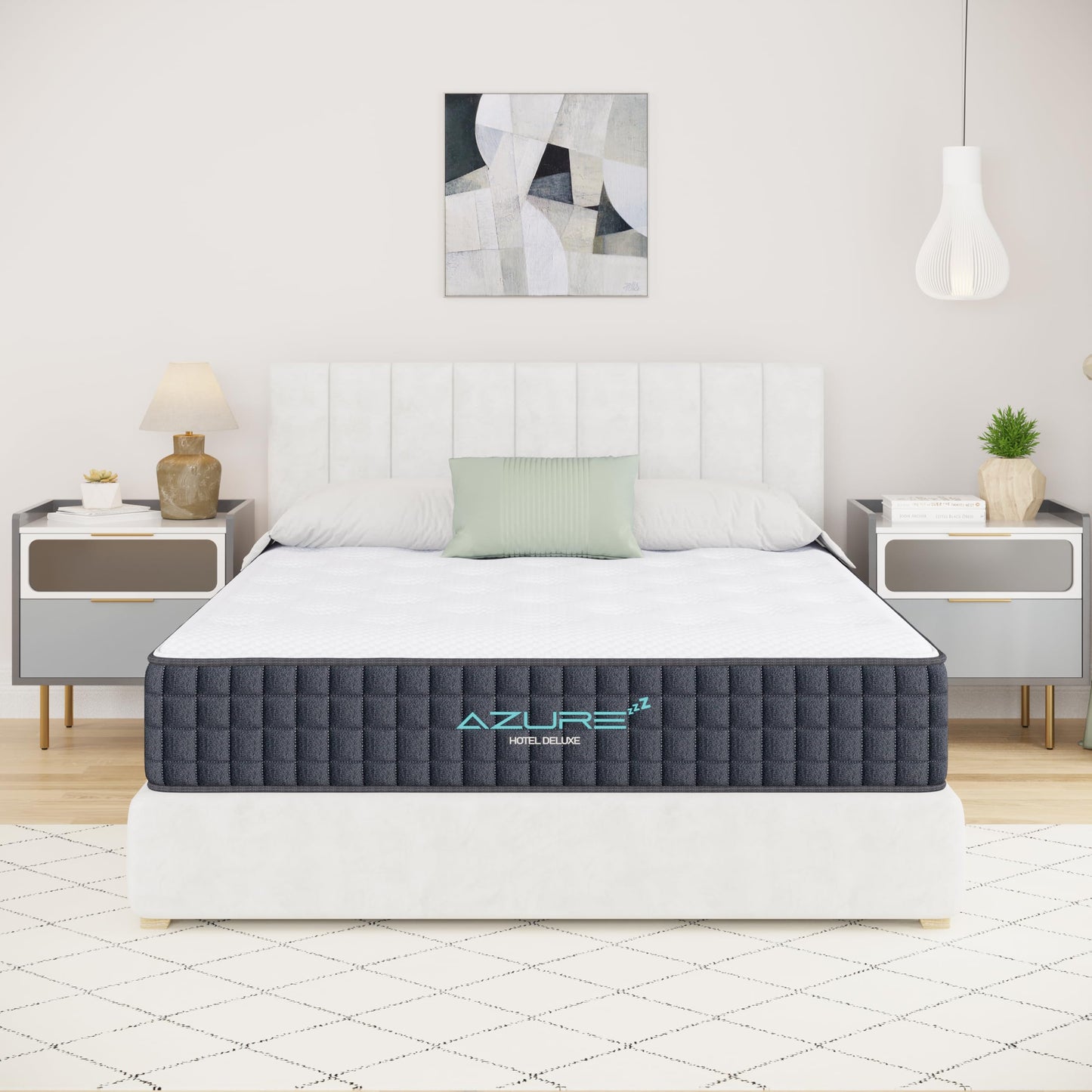 Azure Single Mattress, 3FT Single Hybrid, 10 Inch Breathable Memory Foam, Medium Firm, Individual Pocket Springs, 100 Night Trial