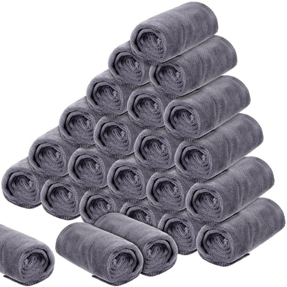Tatuo 24 Pcs Drying Microfibre Hair Salon Towels 34 x 70 cm Quick Dry Absorbent Hand Towels for Bathroom Soft Hairdressing Cloths for Face Bath Gym