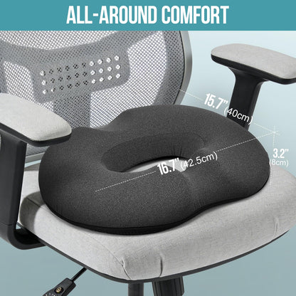 DmTown Donut Cushion for Hemorrhoids, Coccyx Cushion for Tailbone Pain