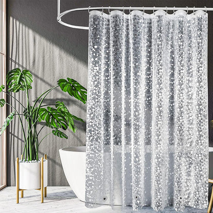 Shower Curtains Mould Proof Resistant,180 x 200 cm,Shower Curtain for Bathroom,Waterproof Heavy Duty Bathroom Curtains,PEVA Cobblestone Shower