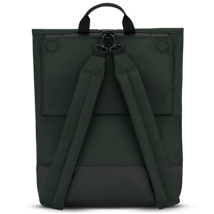 LARKSON Bike Pannier Dark Green - Tammo Bike - 2 in 1 Cycle Backpack & Bicycle Bag for Rear Carrier, Made of Recycled Material - Water-Repellent