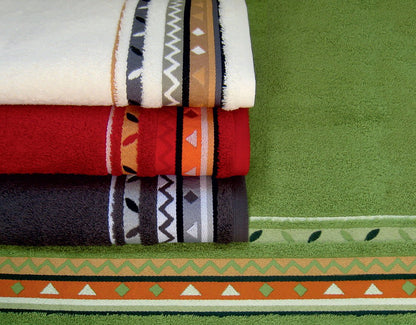 Möve frottana Country hand towel 50 x 100 cm, 100% cotton, peridot