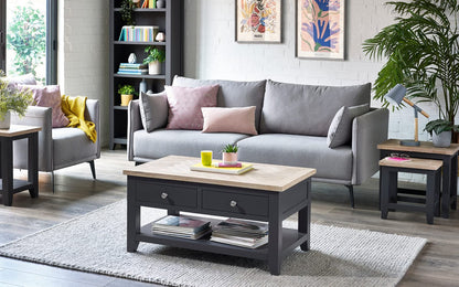 Julian Bowen Bordeaux Lamp Table, Dark Grey
