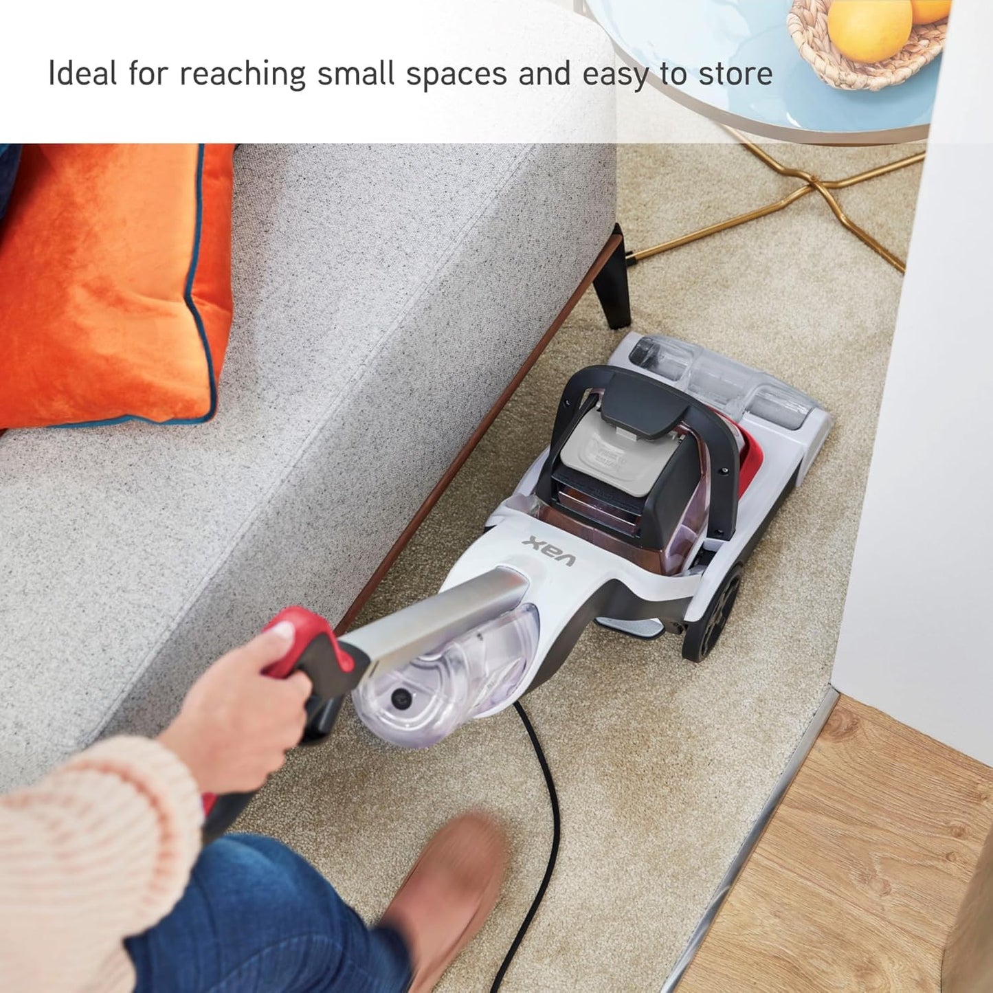 Vax Compact Power Plus Carpet Cleaner | Quick, Compact and Light | Includes additional solutions - CDCW-CPXP, 1.8L, 840W, White/Red