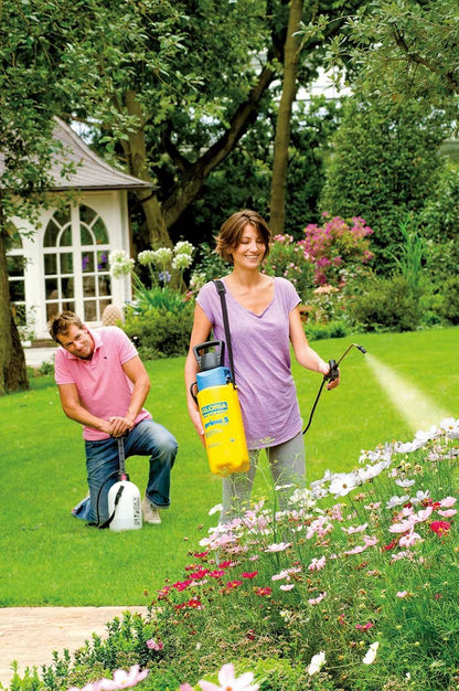 GLORIA Pressure Sprayer AutoPump Set | Garden Sprayer | 5 Litre Capacity | Sprayer with Battery/Rechargeable Battery Operation | No Laborious Pumping