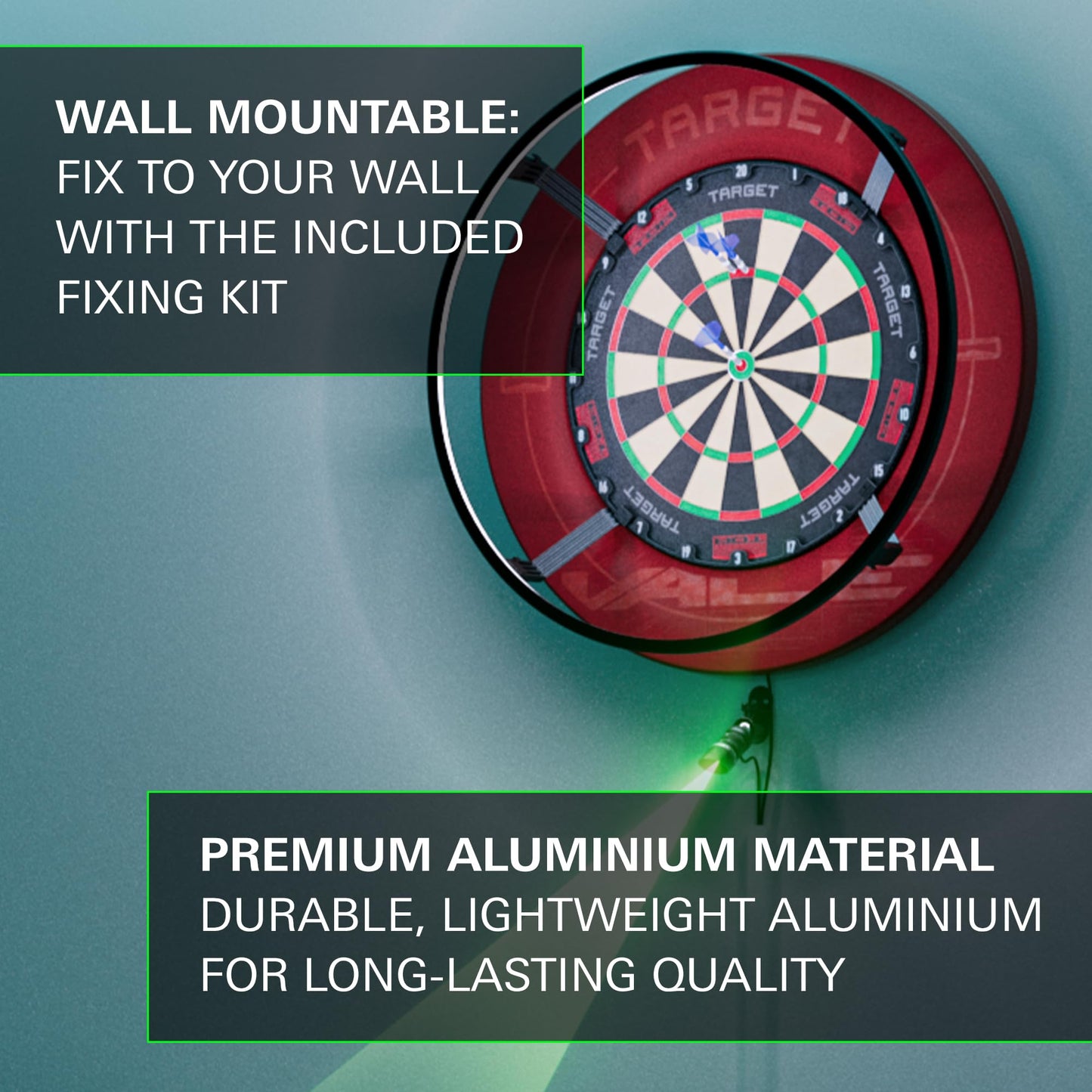 TARGET Darts Dartboard Laser Oche | Darts Laser Oche Line, Dartboards Toe Line Marker for Steel Tip & Soft Tip Dart Board Setups | Wall Mountable &