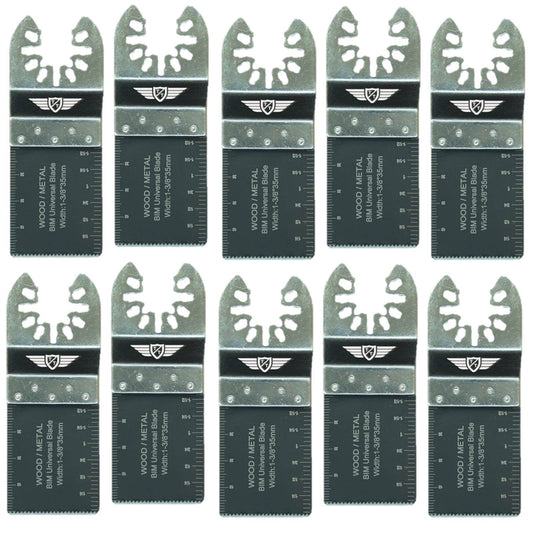 10 x 35mm TopsTools FA35B_10 Fast Fit Metal Cutting Blades Compatible with Dewalt Stanley Black and Decker Bosch Fein (Non-StarLock) Makita Milwaukee