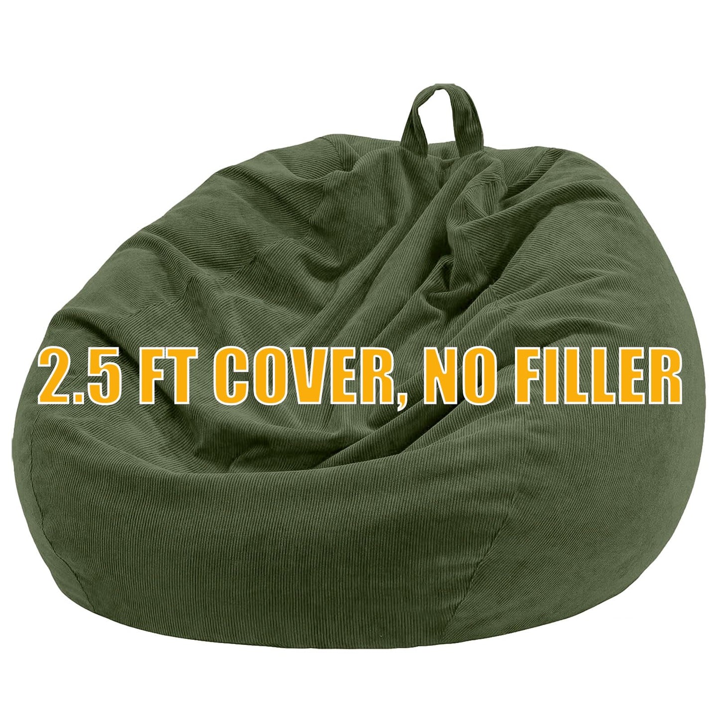 Nobildonna Bean Bag Chair Cover (No Filler) for Kids Beanbag Stuffed Animal Storage Without Filling Plush Toys Holder and Organizer Soft Premium