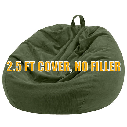 Nobildonna Bean Bag Chair Cover (No Filler) for Kids Beanbag Stuffed Animal Storage Without Filling Plush Toys Holder and Organizer Soft Premium